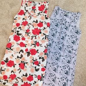 2 maternity tank dresses. Floral